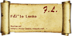 Füle Lenke névjegykártya