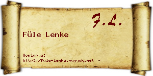 Füle Lenke névjegykártya