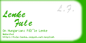 lenke fule business card